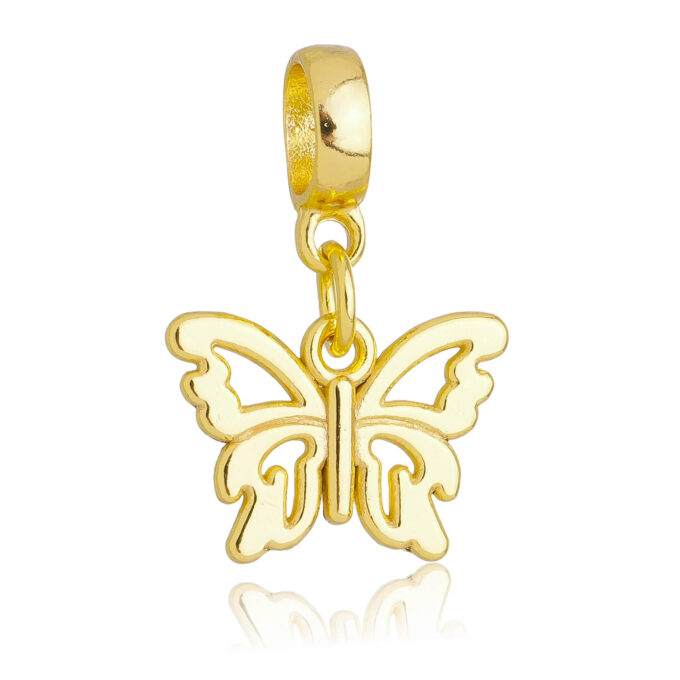 Berloque Borboleta  Banhado a Ouro 18k