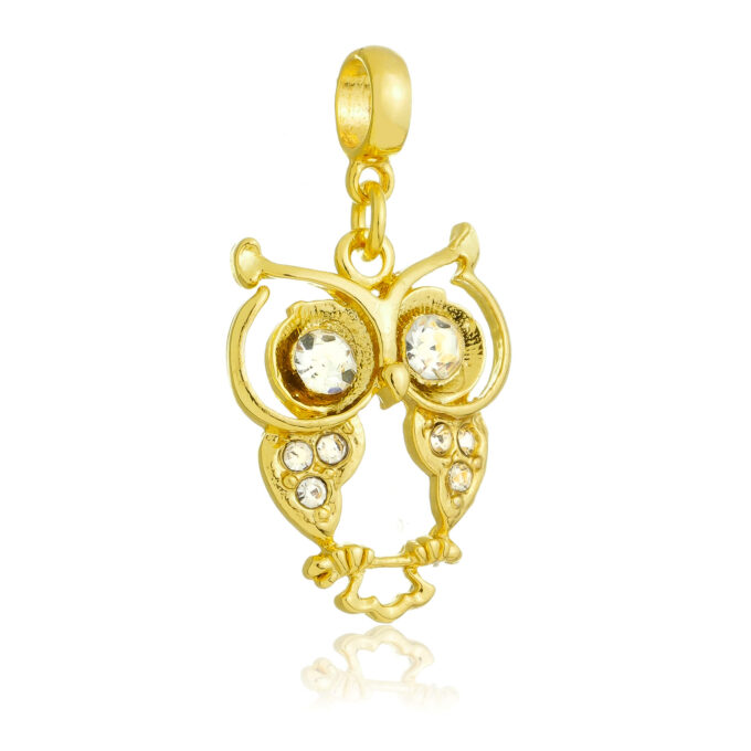 Colar Feminino Pingente Coruja Banhado a Ouro 18k