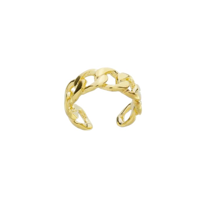 Brinco Piercing Fake Corrente Banhado a Prata 925