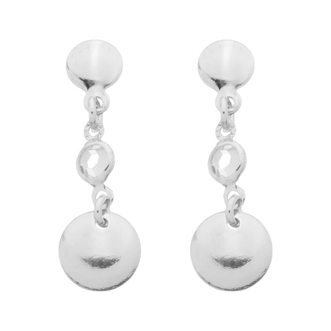 Brinco Bolas Com Pedra De Zircônia Cristal Banhado a Ouro 18k