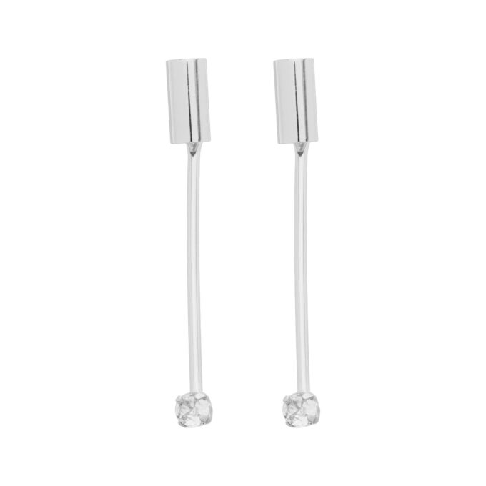 Brinco Pendurado Pedra Zirconia Craveada Banhado a Ouro 18k