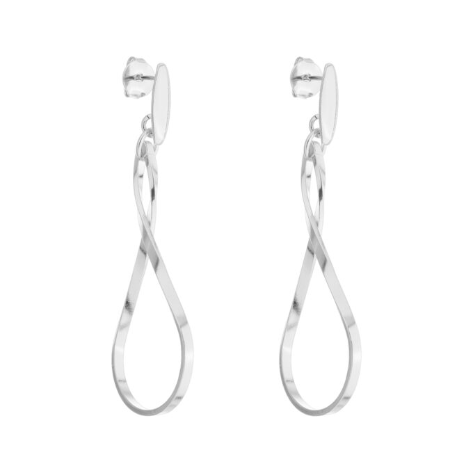 Brinco Gota Torcida Banhado a Ouro 18k