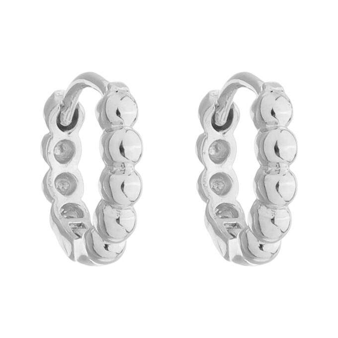 Brinco Argolinha com Bolinhas Banhado a Ouro 18k