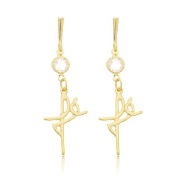 Brinco Fé Banhado a Ouro 18k