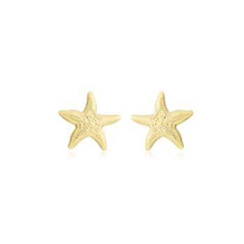Brinco Estrelinha Mar Banhado a Ouro 18k