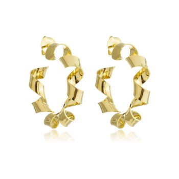 Brinco Argola Fio Torcido Banhado a Ouro 18k