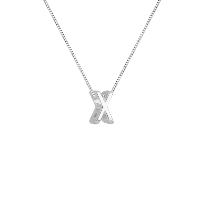 Colar Pingente Letra X Banhado a Ouro 18k