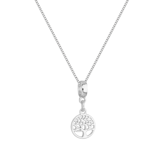 Colar Pingente Arvore Da Vida Banhado a Ouro 18k