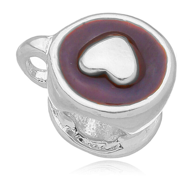 Berloque Xícara de Café Separador Banhado a Ouro 18k
