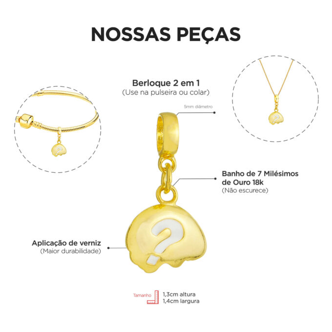 Berloque Cérebro ? Banhado a Prata 925