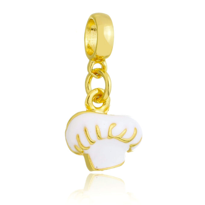Berloque Chapéu Gastronomia Banhado a Ouro 18k
