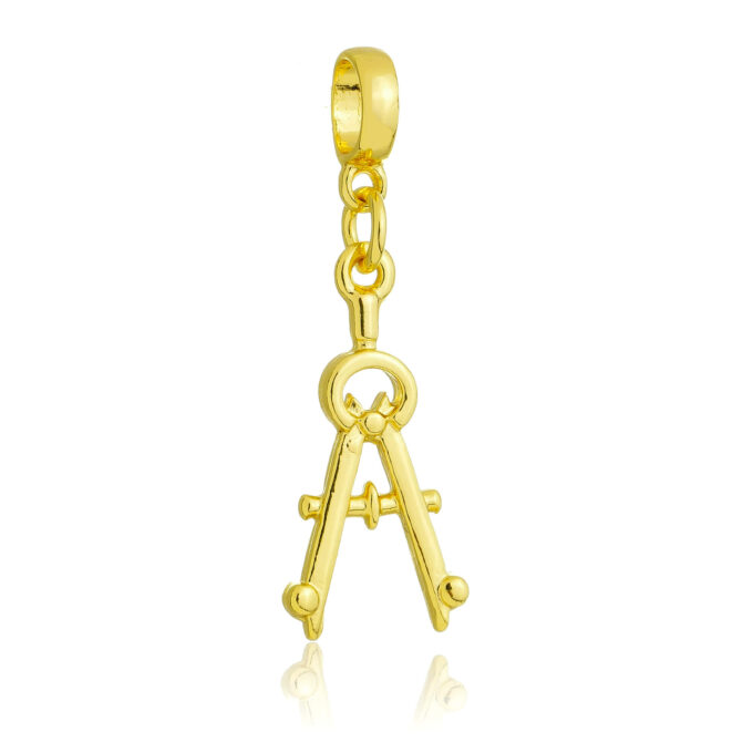 Berloque Compasso Banhado a Ouro 18k