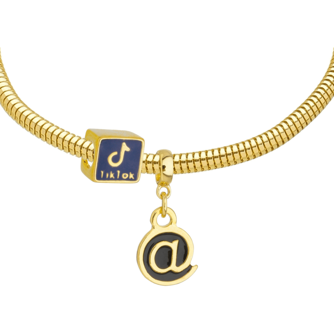 Pulseira TikTok Berloque Banhado a Prata 925