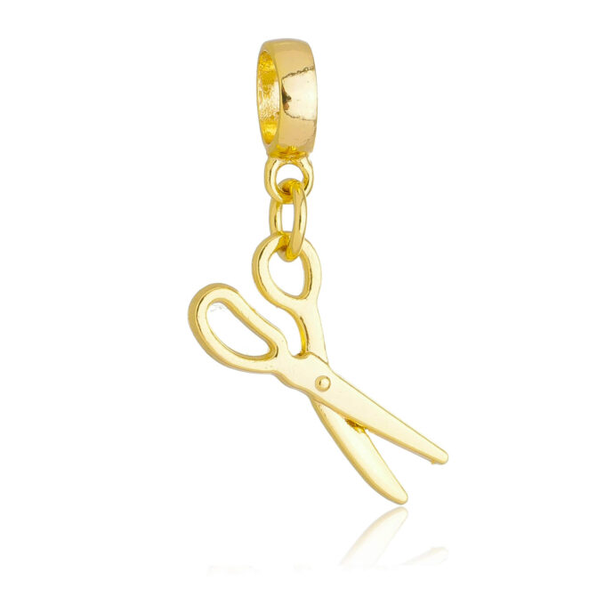 Berloque Tesoura Banhado a Ouro 18k