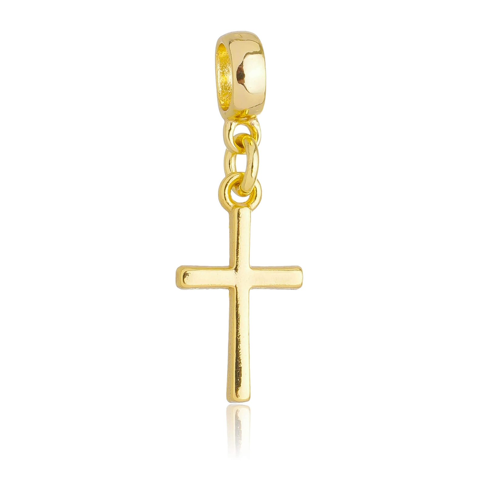 Berloque Crucifixo Banhado a Ouro 18k