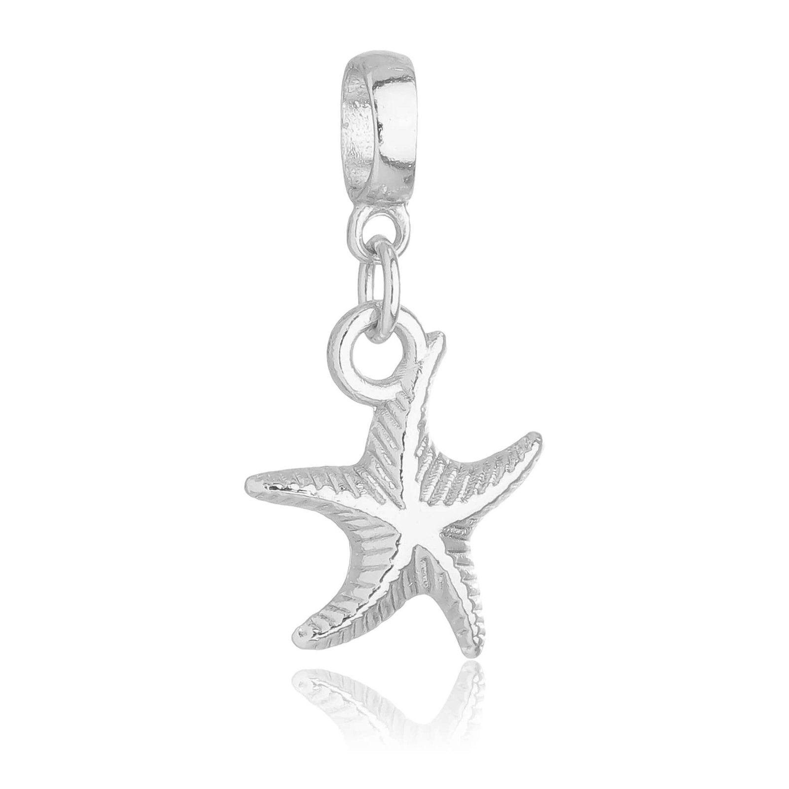 Berloque Estrela do Mar Banhado a Prata 925