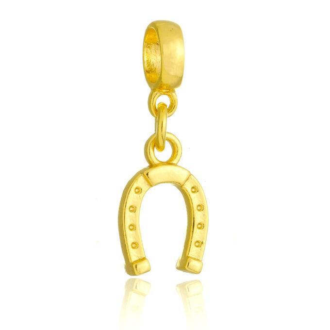 Berloque Ferradura Banhado a Ouro 18k