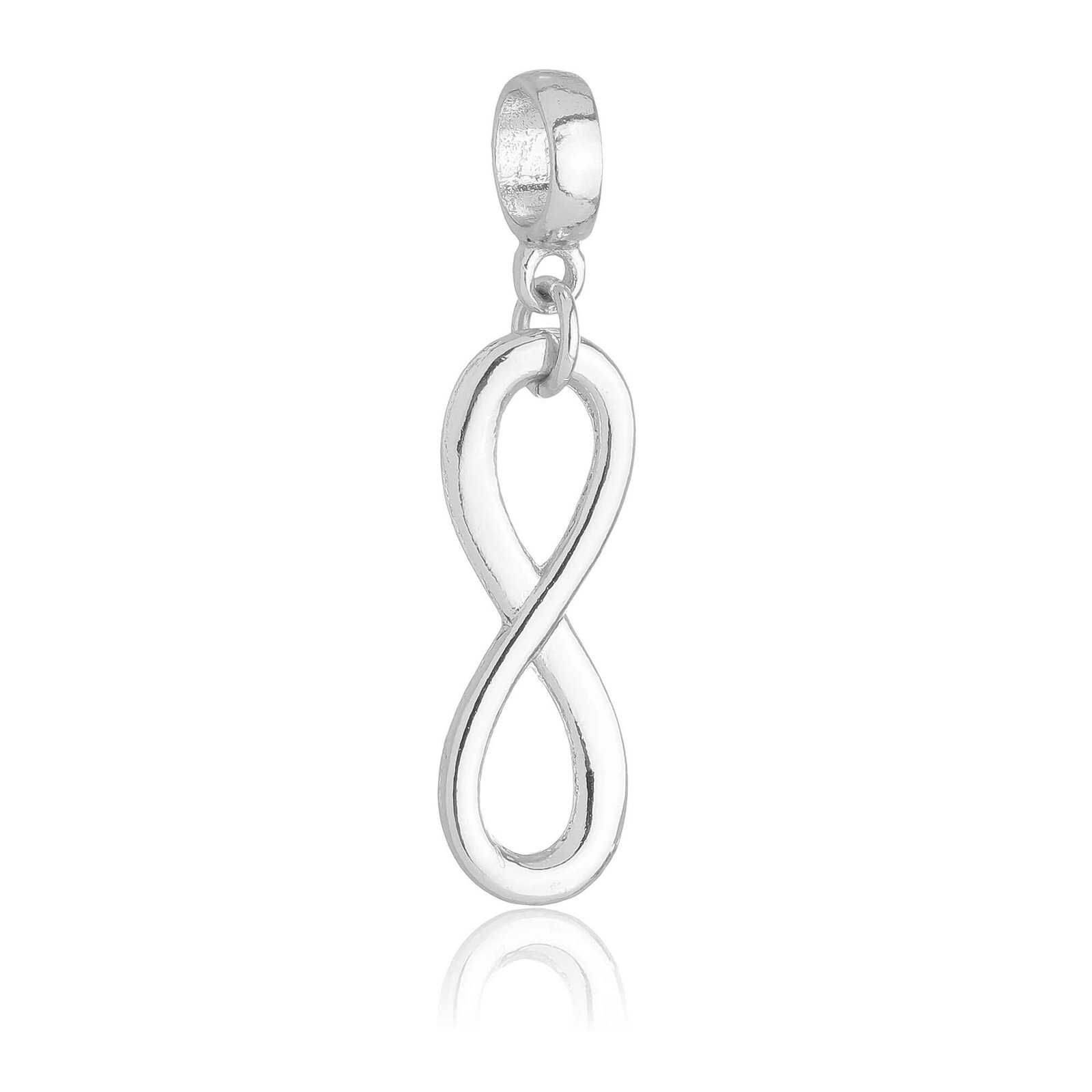 Berloque Símbolo do Infinito Banhado a Prata 925