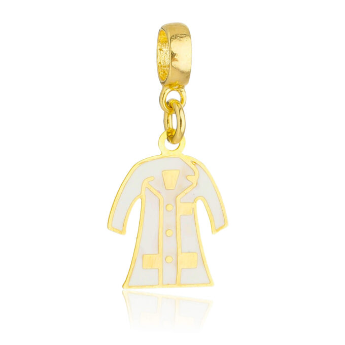 Berloque Jaleco Banhado a Ouro 18k