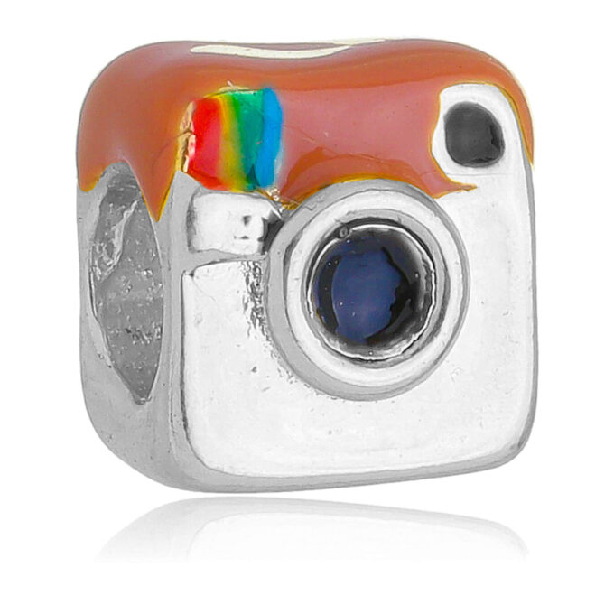 Berloque Instagram Separador Banhado a Prata 925