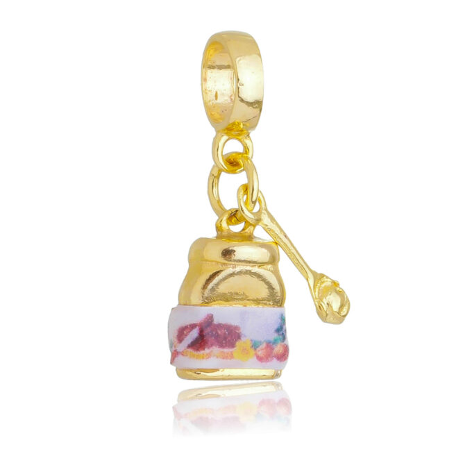 Berloque Nutella Chocolate Banhado a Ouro 18k