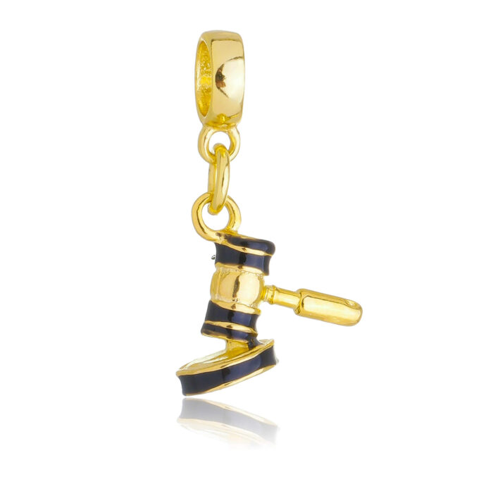 Berloque Martelo Direito Banhado a Ouro 18k