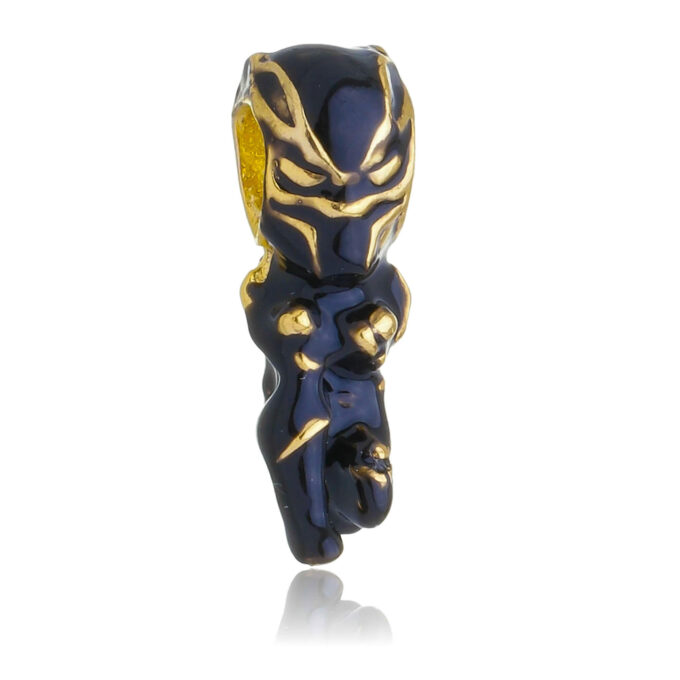 Berloque Pantera Negra Separador Banhado a Ouro 18k