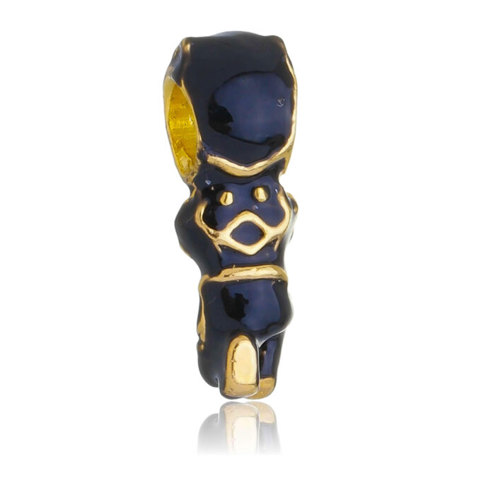 Berloque Pantera Negra Separador Banhado a Ouro 18k