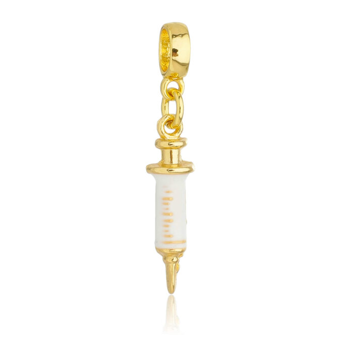 Berloque Seringa Banhado a Ouro 18k