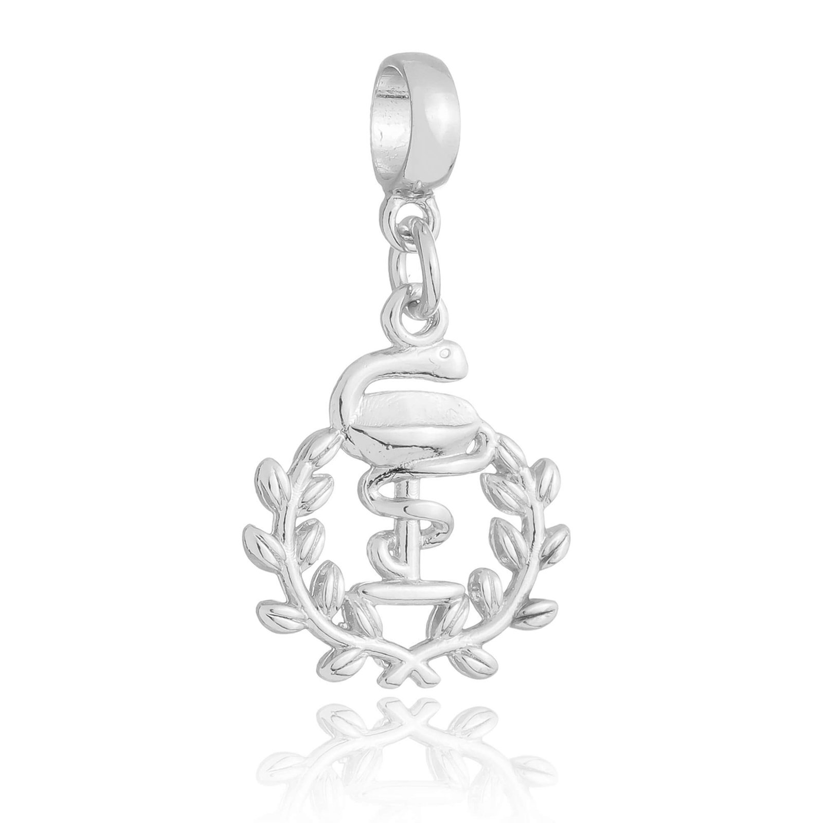 Berloque Profissão Farmácia Banhado a Prata 925