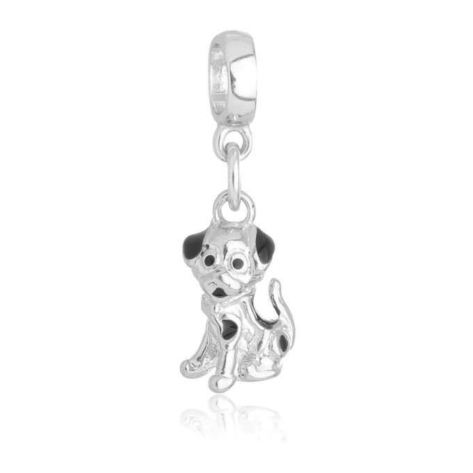 Berloque Cachorro Cachorrinho Dog Banhado a Prata 925