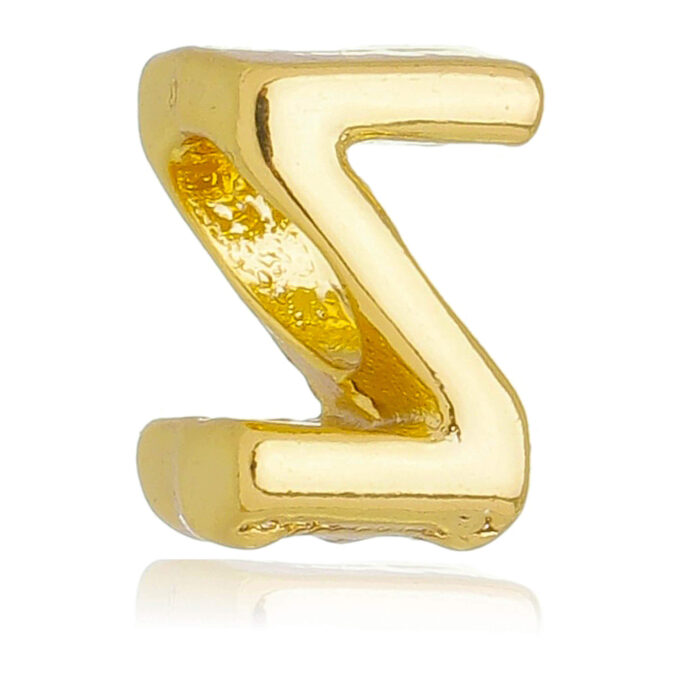Berloque Letra Z Separador Banhado a Ouro 18k