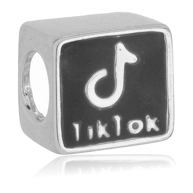 Berloque TikTok Separador Banhado a Prata 925