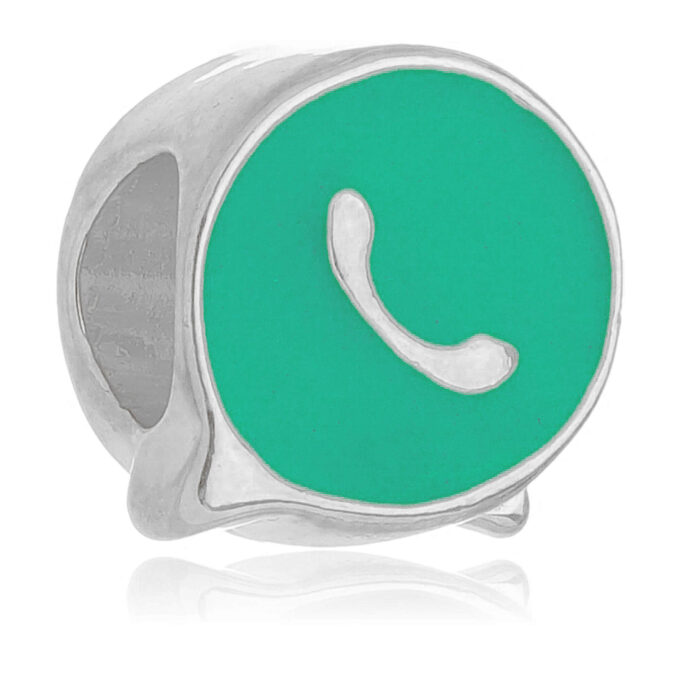 Berloque WhatsApp Separador Banhado a Prata 925