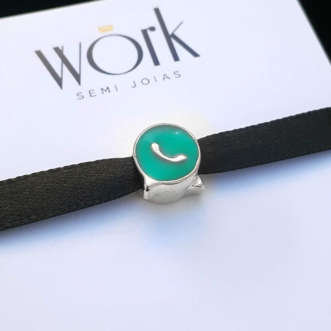 Berloque WhatsApp Separador Banhado a Prata 925