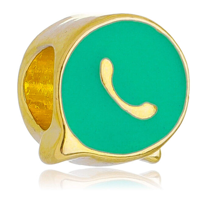 Berloque WhatsApp Separador Banhado a Ouro 18k