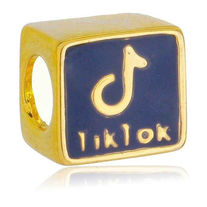 Berloque TikTok Separador Banhado a Ouro 18k