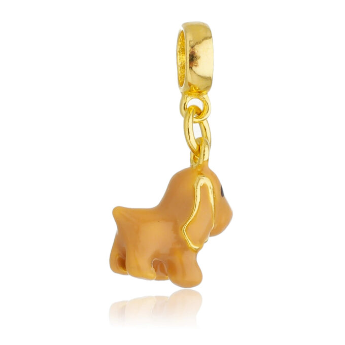 Berloque Cachorro Cocker Spaniel Banhado a Ouro 18k