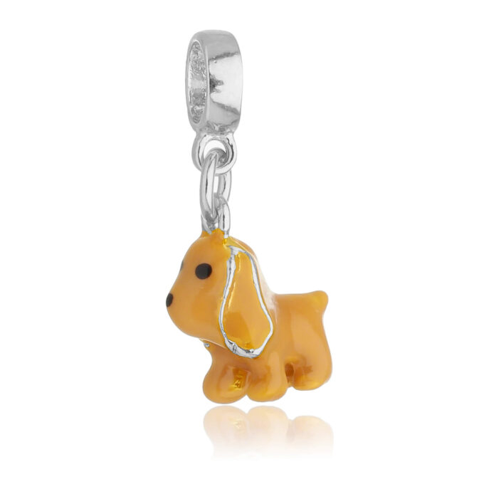 Berloque Cachorro Cocker Spaniel Banhado a Ouro 18k