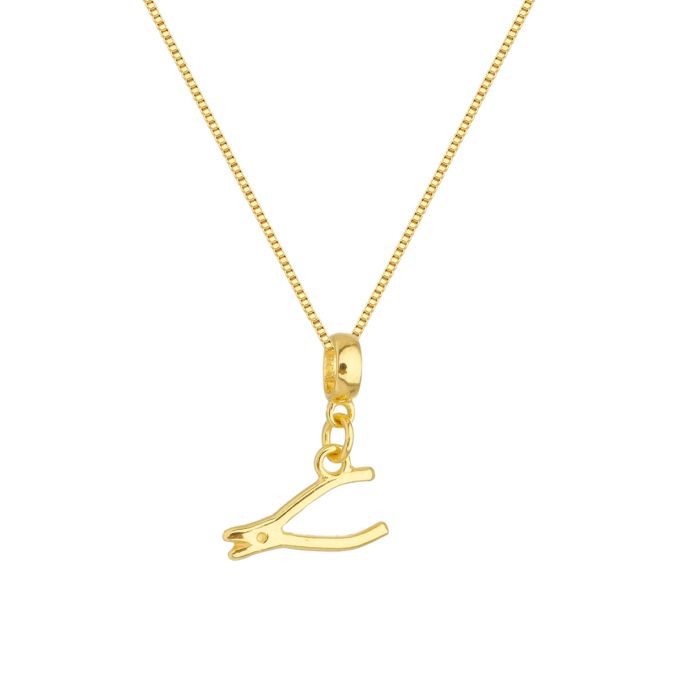 Colar Feminino Pingente Manicure Alicate Banhado a Ouro 18k