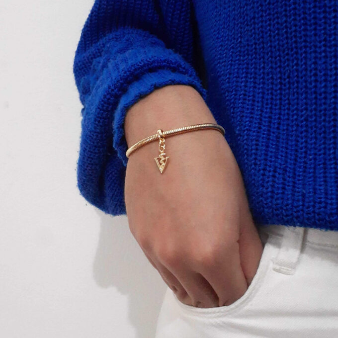 Pulseira Feminina Profissão Veterinária Banhado a Ouro 18k