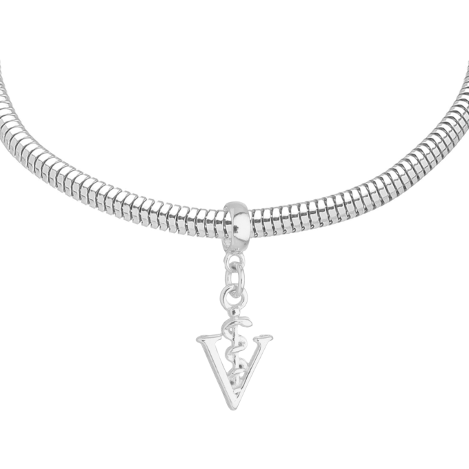 Pulseira Feminina Profissão Veterinária Banhado a Ouro 18k