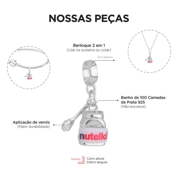 Pulseira Confeitaria Berloque Banhado a Ouro 18k