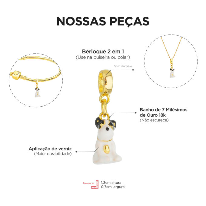 Berloque Cachorro Buldogue Francês Banhado a Prata 925.