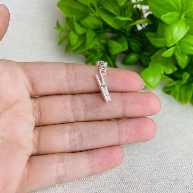 Berloque Pregador Roupa Banhado a Prata 925