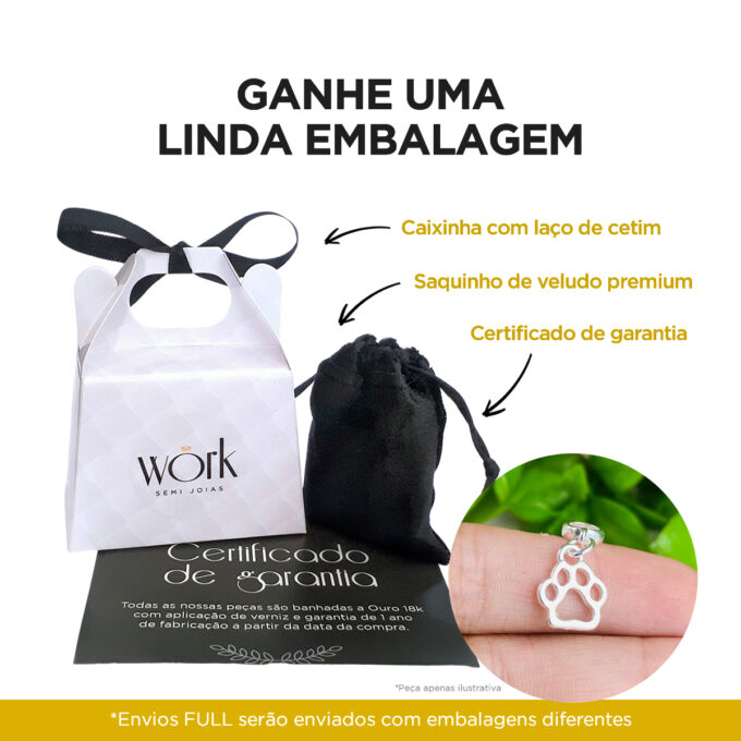 Berloque Profissão Veterinária Banhado a Ouro 18k