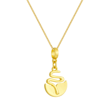 Colar Feminino Pingente Profissão Biologia Banhado a Ouro 18k