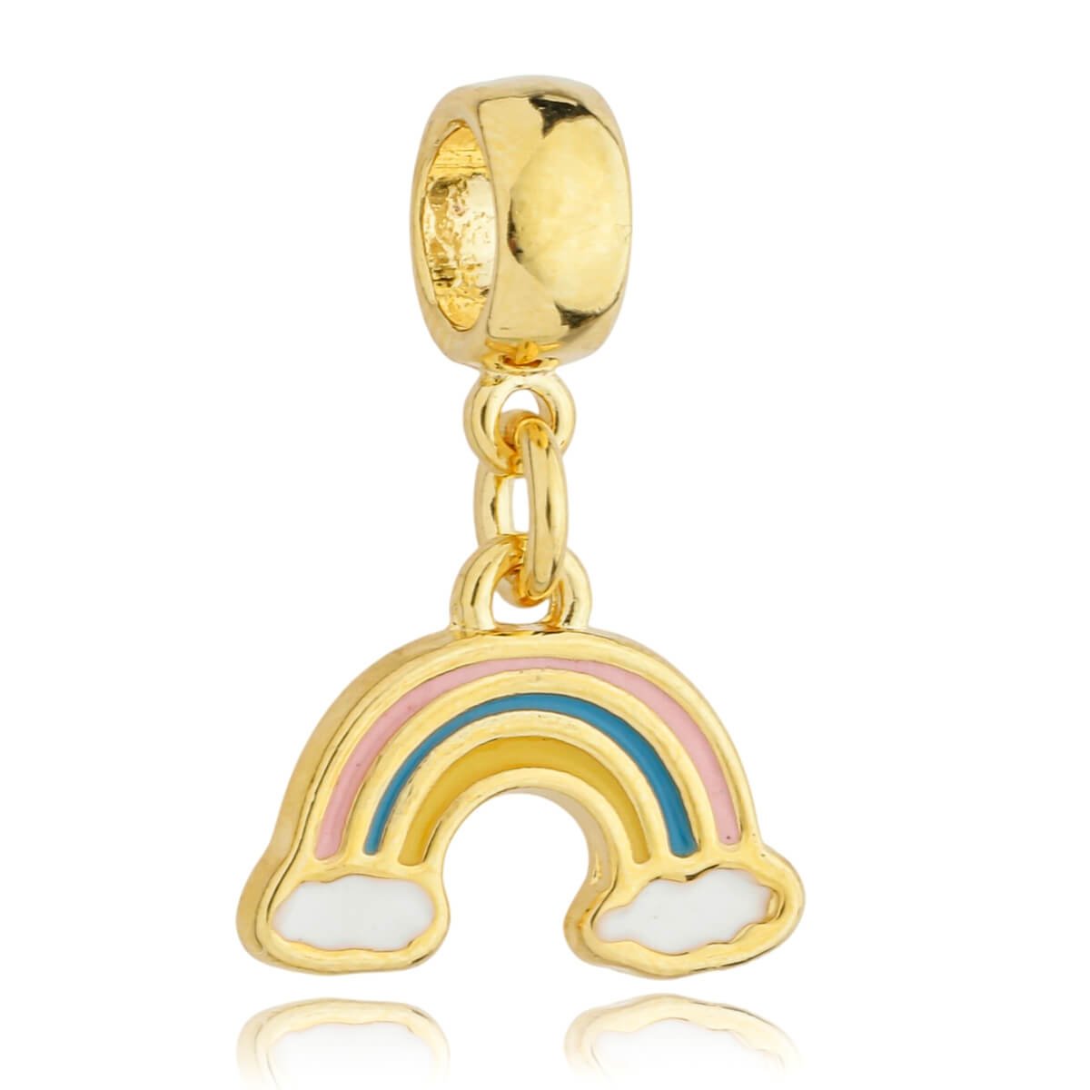 Berloque Arco-Íris Céu Banhado a Ouro 18k