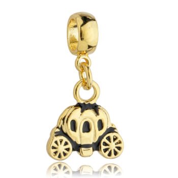 Berloque Carruagem Cinderela Banhado a Ouro 18k