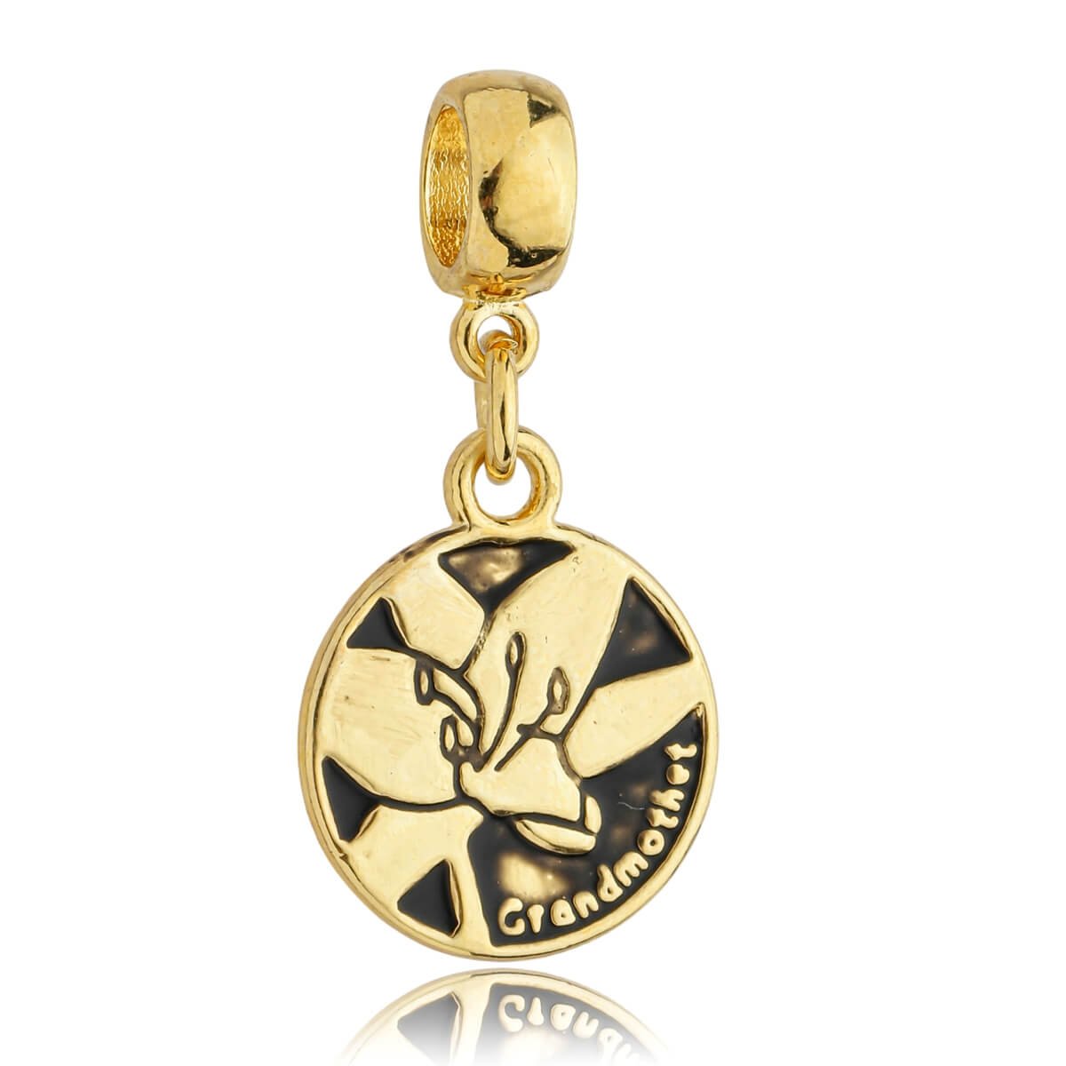 Berloque Flor Avó Banhado a Ouro 18k